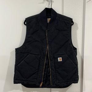 Carhartt black canvas vest Large